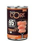 Wellness CORE 95% 6 x 400g, Truthahn & Grünkohl – Hundefutter Nass, stückige Pastete für ausgewachsene Hunde, getreidefrei, natürlich, hypoallergen, proteinreich, hoher Fleischanteil