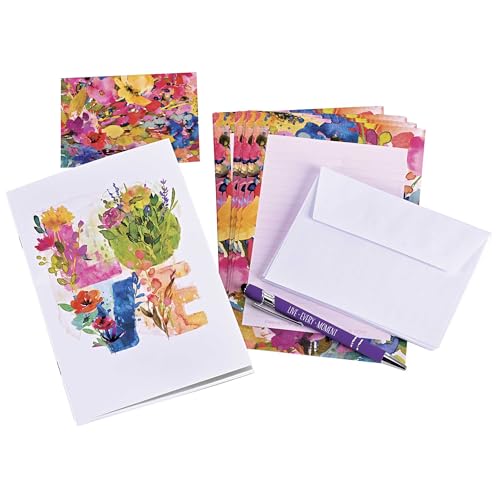 Ensemble papeterie aquarelle Cottage Garden avec carnet et stylo