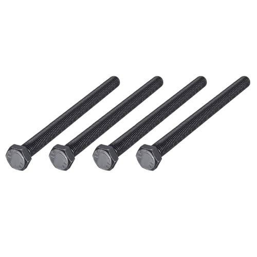 Image of METALLIXITY Hex Bolts (M12-1.75x160mm) 4Pcs, 8.8 Grade Carbon Steel Fully Threaded Black Oxide, Coarse Thread UNC Hex Head Screw Bolt - for Furniture Repair