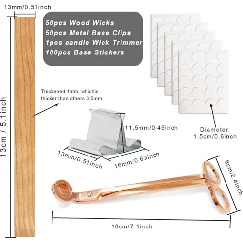 Mechas de Madera para Velas Pack 100 con Recortador miniatura 6