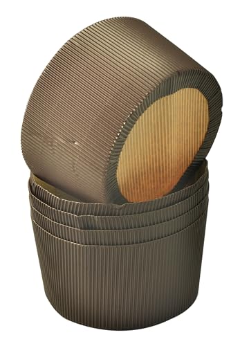 Patisse, 01855, 5 cajas de panettone, Ø 13 cm x H 9,3 Cm, Papel, Marrón