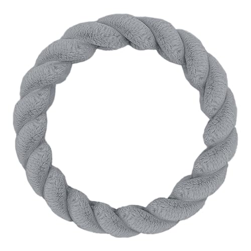Plush Car Steering Wheel Cover, Suitable for Honda Ballade 6th Generation 2014-2021 Models, Cute Steering Wheel Cover (Grey).,Grau