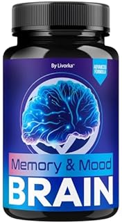 Memory Mood and Brain Capsules - Official Daily Support Brain Health Supplement Pills Advanced Formula, Memory & Mood Brain & Memory Focus Reviews, 60 Capsules for 1 Month