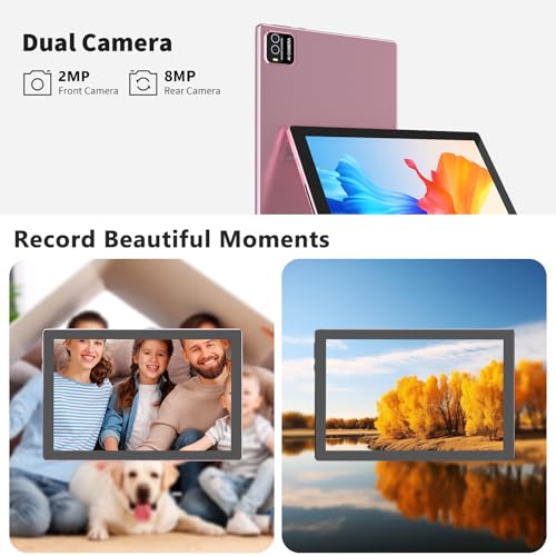 Image of Android 13 Tablet with Keyboard, 2024 Newest 10 Inch 2-in-1 Tablet, 8GB RAM+128GB ROM /1TB Expandable Tablet PC, Quad-Core 2.0GHz CPU 10 Inch HD Screen, 2.4G /5G WiFi 6 BT 5.0 Tablet with Case