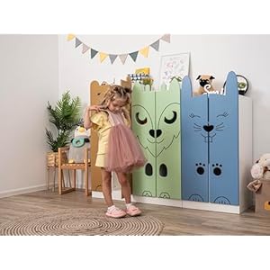   BUSYWOOD-Animals-Dresser--Toddler-Dresser-Organizer-for-Bedroom-Playroom-Furniture-Wardrobe-Closet-Kids-Armoire-Montessori-Armoire-Wooden-Closet