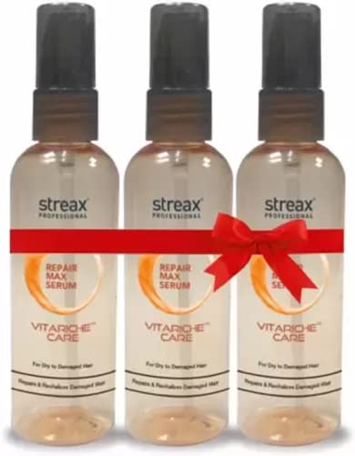 Streax Professional Vitariche rich Care Repair Max Hair Serum Pack of 3 (300 ml)