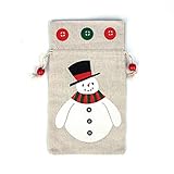 Dimensión adecuada: las bolsas de arpillera navideñas miden 13 * 23 cm / 5.12 * 9.06 pulgadas, se pueden empaquetar en galletas navideñas, dulces y otros pequeños obsequios para sus adorables hijos.