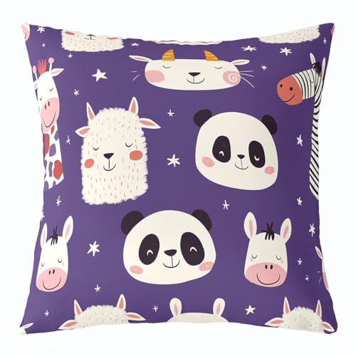 Panda Alpaca Throw Pillow Cover 22