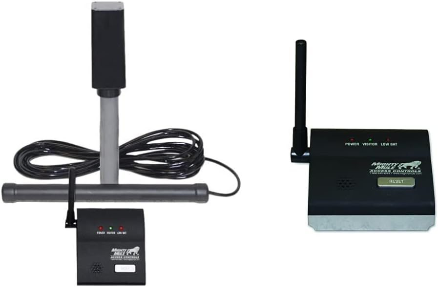 Mighty Mule Wi-fi Driveway Alarm (FM231) & Inside Wi-fi Driveway Alarm Further Base Station (FM231-R), Black