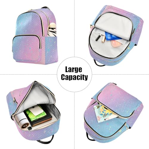 Image of senya Unicorn Background with Rainbow Women Backpack Purse Travel Daypack Shoulder Bag