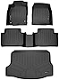 SMARTLINER Custom Fit Floor Mats 2 Rows & Cargo Liner Trunk Set Black for 2017-2021 Honda Civic Type R