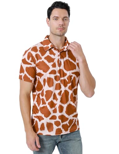Camiseta polo divertida para hombre con estampado de animales, ideal para golf y ocasiones casuales miniatura 3
