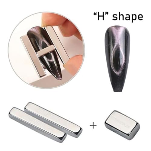 Image of THR3E STROKES 5 Pieces Cat Eye Nail Magnet for Magnetic Gel Polish - Wood Stick Design Tool for DIY Home, Salon, Studio (5PCS MINI SET)
