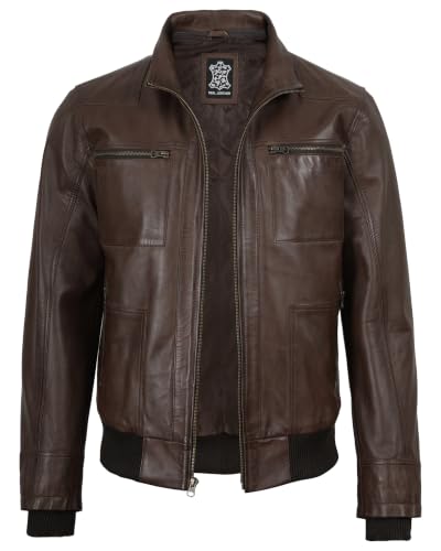 Image of Blingsoul Leather Jacket Men With Detachable Hooded - Real lambskin Leather Jackets For Mens