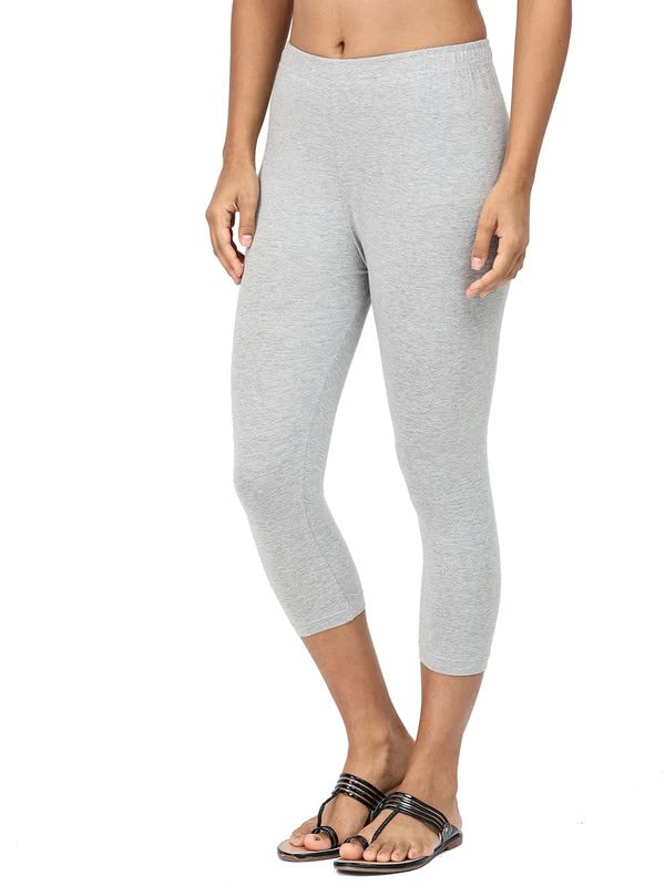 Image of Robinbosky Premium Stretchable Cotton Capri Legging for Women | Suitable for Formal wear & Casual wear | High-End Elastic Makes. The Leggings Squat Proof and Durable for Travel, Yoga, & Workout.