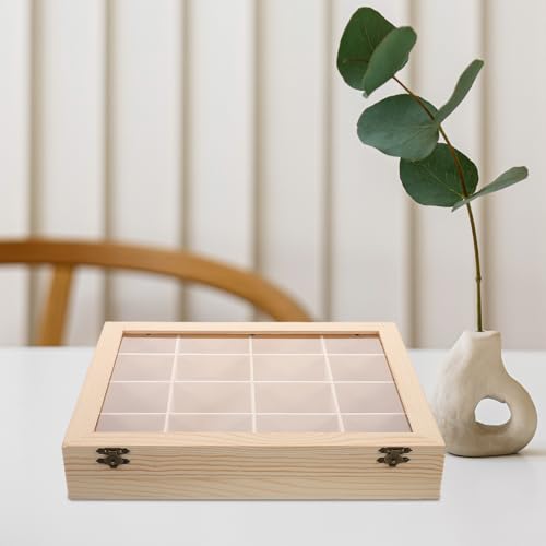 Boîte de rangement minéraux à compartiments pour salon moderne - 8
