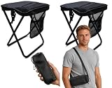 EchelonPeak 2 Pack 2-in-1 Folding Chair & Backpack Chair – Portable Stool with...