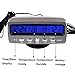 Riloer Multi-Functional Car Smart Digital Thermometer, Outside Thermometer Fahrenheit Celsius Dual LCD Display with Blue/Orange LED Backlight, Clock/Calendar/Voltage Fuction