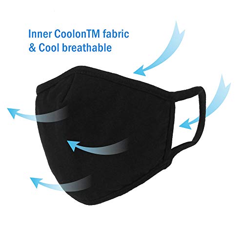 Withmoons Cloth Face Mask Washable Reusable 3 Ply Mouth Shield Breathable With Nose Wire 3Pack Eu0304 #TOP5