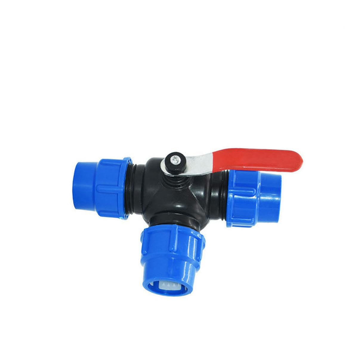 20/25/32/40/50/63mm Tubo dell'Acqua Giunto a Sfera in plastica Tee Gomito Tappo Connettore rapido PE Raccordi rapidi 1pezzi-25MM-Nucleo Metallico Tap_a