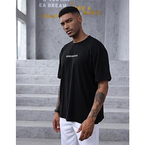 YawYews Men’s Fashion Athletic T-Shirts Short Sleeve Casual Tee Plain Loose Workout Gym Streetwear Shirts3