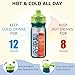 Bento Lunch Box for Kids with Thermos, Leakproof Bento Box with 8oz Insulated Food Jar, Insulated Bottle, Lunch Bag, BPA Free Dishwasher Safe 4 Compartment Container for School Girls Boys (Green)
