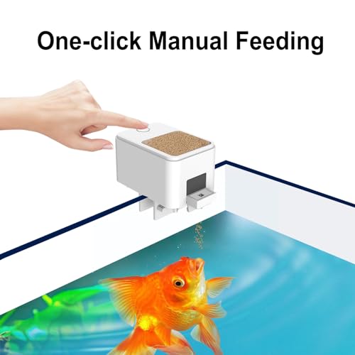image for GEZIEKID Bluetooth Automatic Fish Feeder for Aquarium, Food Dispenser 