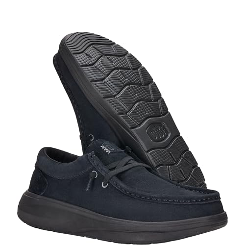 Image of HEYDUDE Men's Wally Comf Suede Slip-On Loafers | Lightweight Men's Casual Shoes | Extra Plush Midsole Padding for Everyday Wear