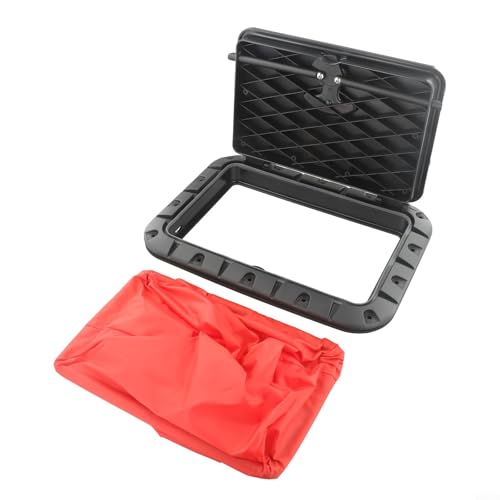 Boats Square Hatch, Marine Access Square Hatch with Lock Hatch Include Waterproof Red Bag for Boats Kayaks