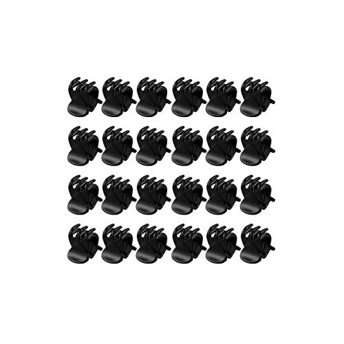 FLZONE Mini-Haarspangen, Kunststoff-Haarklammern, Kleine Haarspangen Kunststoff,Orchideen Clips, Klemmen für Mädchen und Frauen, schwarz, 24 Stück 1.5 cm Schwarz Cover