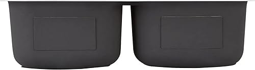 Miniatura 6 de Signature Hardware 447791 Calverton - Fregadero de cocina de acero inoxidable de doble lavabo 5050 de 33"