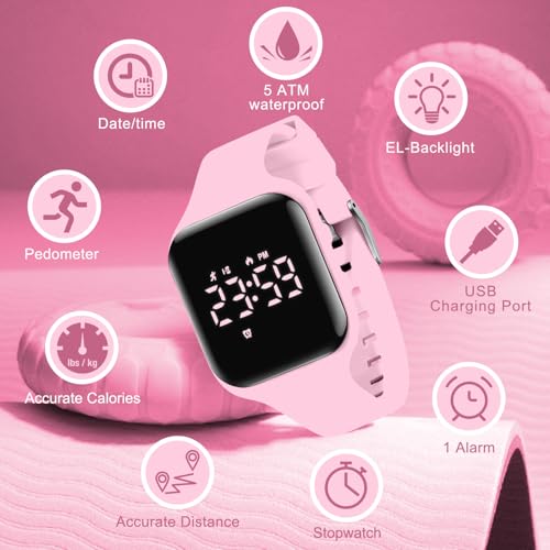 Image of BEN NEVIS Kids Watch, Digital Watch for Boys Girls, Sport Watch with Fitness Tracker, Alarm Clock, Stopwatch, No App and Waterproof, Watch for Kids Ages 5-12