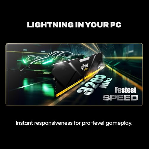 Image of EVM Elite 32GB DDR4 3200MHz Gaming Desktop RAM | Intel XMP & AMD Expo Compatible | High-Performance PC Memory Module with Aluminum Heat Sink | Low Voltage 1.2V | 10-Year Warranty (EE32G32DT)