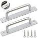 2 Piezas Maneta Puerta con Tornillos Tirador Puerta Corredera de Aluminio Tirador de Puerta de Granero Resistente Tirador de Puerta de Granero con Tornillos para Balcones y Puertas de Armario