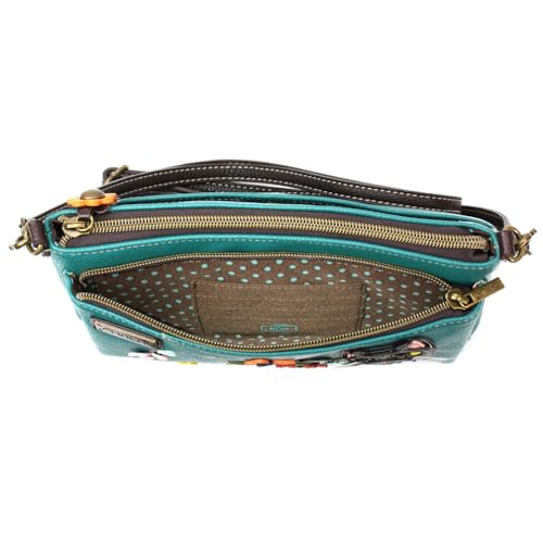 Image of CHALA RFID Protected Vegan Leather Deluxe Crossbody Bag with Adjustable Straps