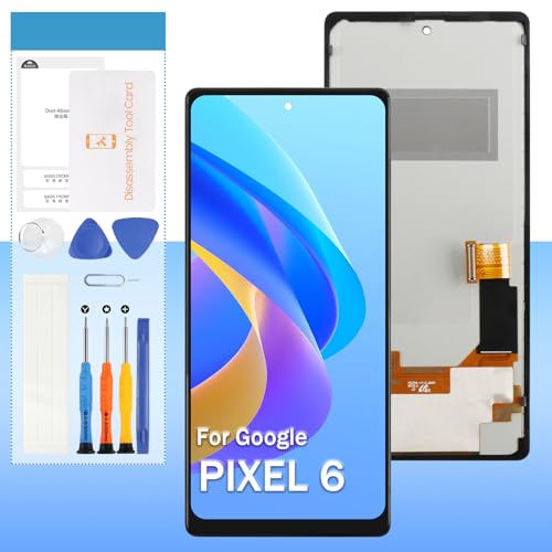 TFT for Google Pixel 6 Screen Replacement GB7N6 G9S9B16 G9S9B GR1YH 6.4 LCD Display Touch Digitizer Assembly(Not Fingerprint)