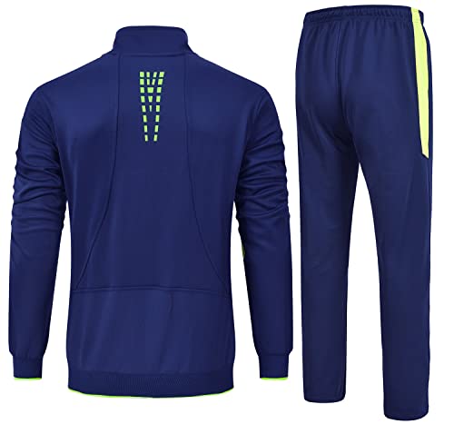 BGOWATU Men's Tracksuits 2 Piece Running Jackets Athletic Pants Sports Suit with Zipper Pockets3