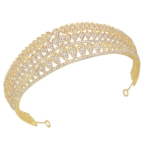 Tiara de boda POPETPOP de aleación de zinc y rhinestone brillante