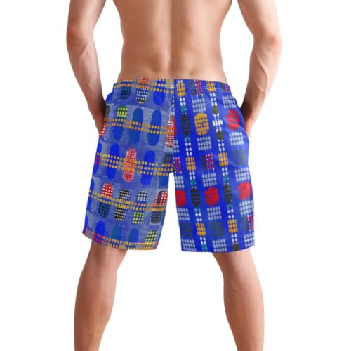Short de bain respirant pour homme séchage rapide long sport abstrait