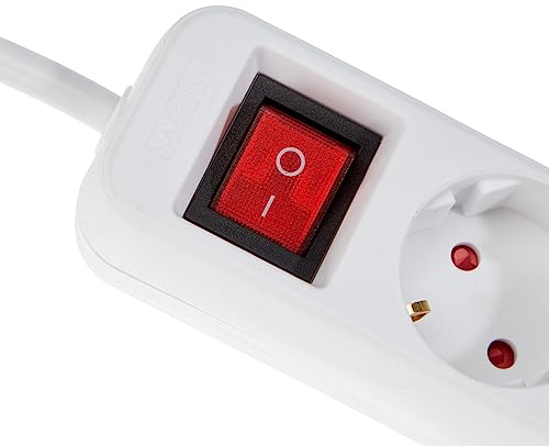 Regleta de 3 enchufes VALUE de 10 m con interruptor para evitar apagones 5