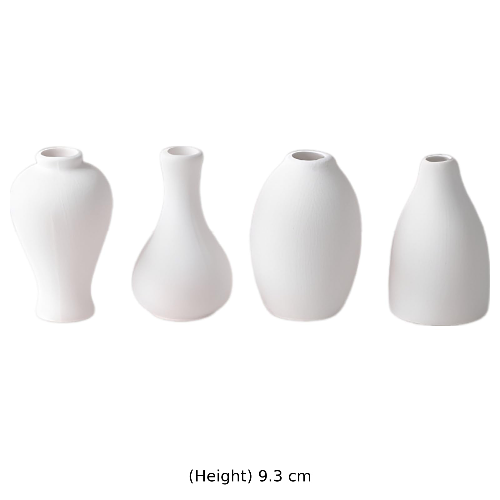 Deskium 2 Sets Vasen zum Bemalen, 9,3 cm Keramik Malset, 4 Stilrichtungen, unbemalte weiße Keramikvasen mit Farben und Pinseln, DIY Bastelzubehör für Wohndeko, kreative Projekte und Partygeschenke