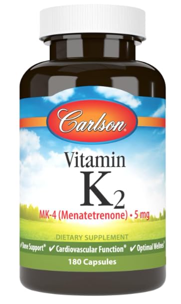 Carlson's Lab Vitamin K2 MK4, 5 mg, 180 Capsules