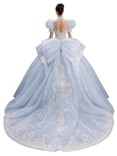 Dydsz Princess Off Shoulder Beads Quinceanera Dresses Long Prom Dress for Women Sweet 16 Dresses Puffy Ball Gown3