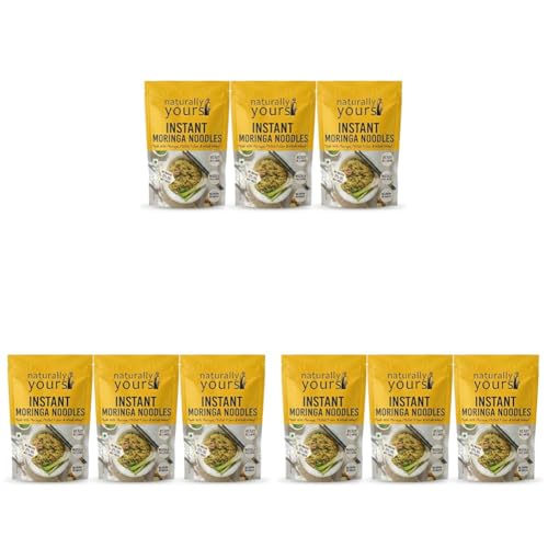 Image of Naturally Yours Moringa Instant Ramen Noodles | Shigru Leaf, Millet & Whole Wheat | No Maida, Not Fried | No Onion No Garlic, Jain Friendly | Ready in 2 Minutes | Masala Inside | 175g Pack of 9