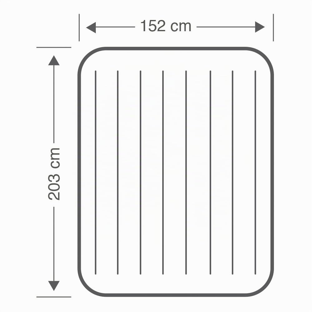 Intex Queen High Matelas Gonflable, Gris, Medium