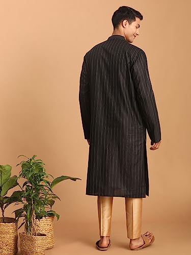 Image of VASTRAMAY Men's Cotton Blend Kurta Pyjama Set (PS)
