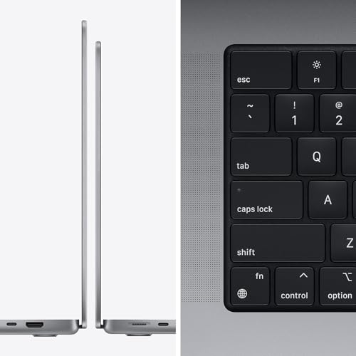 2021 Apple MacBook Pro with Apple M1 Max Chip (14-inch, 32GB RAM, 512GB SSD Storage) (QWERTY English) Space Gray (Renewed) - Image 4