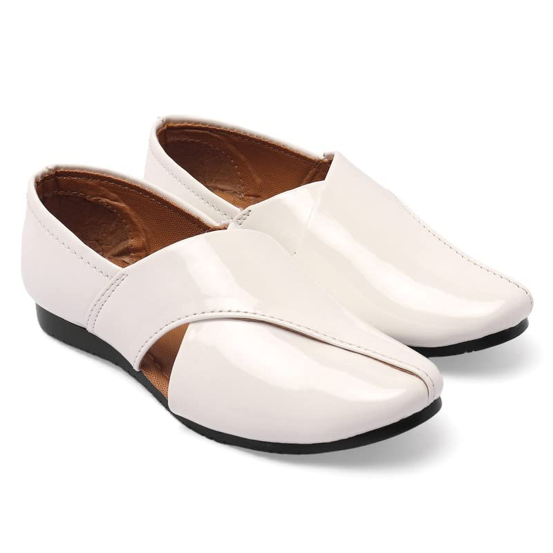 SIYA Freeplay Slip-on Jutis for Kids Boys, Festive and Ethnic Footwear for Age 3 to 10 Years White (B0B1WLQPLW) Amazon Price History, Amazon Price Tracker