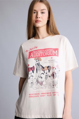DeFacto%100 Pamuk Dısney Mickey & Minnie Oversize Bisiklet…