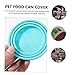 Kisangel 4pcs Silicone Pet Food Can Lids Dog and Cat Food Covers for Quality Safe and Flexible Seal for Canned Grey Green